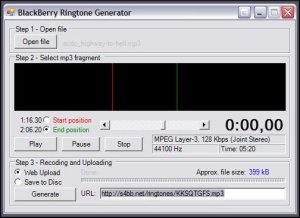 BlackBerry Ringtone Generator